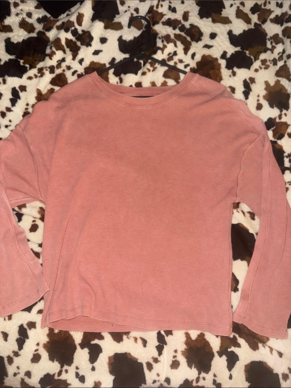 Time and Tru Dusty Rose Long Sleeve Thermal Top